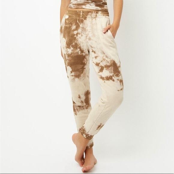 Frankies Bikinis Aiden Sweatpants in Brownie Tie Dye Womens Size L - Picture 3 of 7